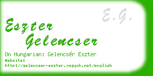 eszter gelencser business card
